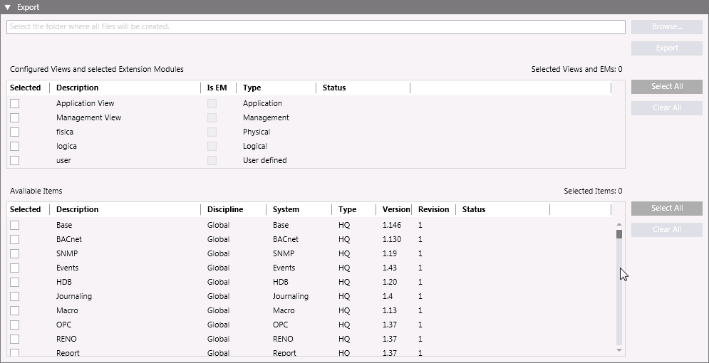 Localization Tab, Export Expander