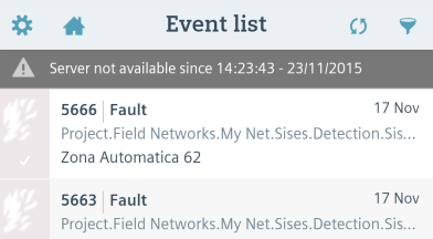 Server Not Available Bar